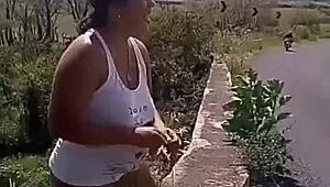 Devska Flashes Her Body in Public Road Compilation Pt1