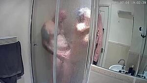 Amateur couple explores shaved homemade activities with wife