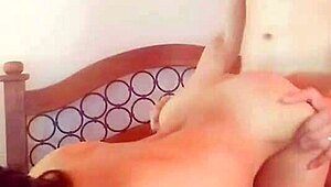 Latina milf bent over in doggystyle gets pounded by young virgin