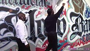 Teen Overwhelmed By Intense Interracial Bukkake Facial