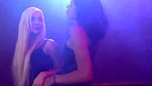 Shy Love joins a lesbian threesome