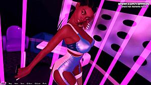 Big ass black teen gets her pussy fucked and creampied in a public restroom