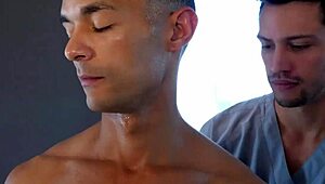 Gayroom Massage Therapist Rubs Huge BBC