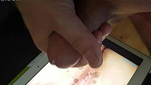 Why give denistania a cumshot tribute with cock masturbation?