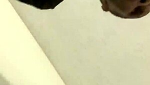 she's sucking that big black cock like a slut in interracial fuck