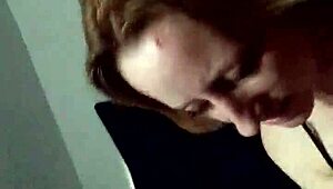 i gave that redhead amateur a sloppy handjob and blowjob, but messed up her tits a bit.