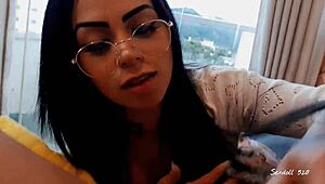 Novinha babe sucks everything from brother with deepthroat and rimjob