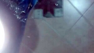 Guy enjoys private relaxation in bathroom