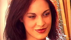 The brunette enjoys tender oral before her twat gets pounded in a sensual group orgy.