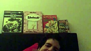 Horny woman engages in hardcore masturbation on the bed, feeling intense pleasure.