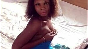 Black Lesbian Couple Homemade Cellphone Sex Fingering Footage