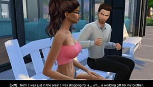 Girl Next Door Vanessa Addicted in Sims 4 Cheating