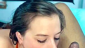 cornbreadfedbabyy deepthroats massive bbc in lingerie, showing her ass