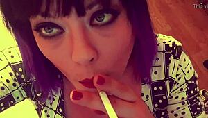 Tina Snua Lights Cigarette!