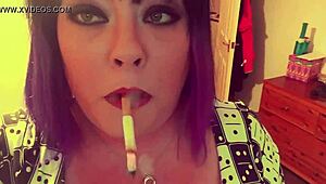 Tina Snua Lights Cigarette!