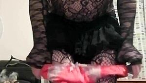 girl pees on bedroom floor with volume up for effect