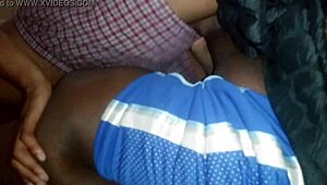 Big black ass bounces on massive cock