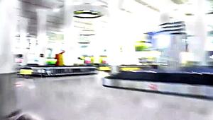 Blonde hooter girl with big tits enjoys black treat