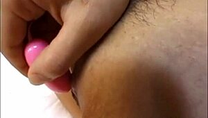 Japanese brunette amateur explores self-pleasure using a dildo in private