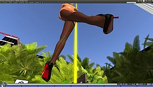 I admire the beautiful blonde dancing seductively on the pole