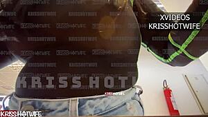 WIFE EXPOSES SEE-THROUGH BLOUSE TO STRANGERS AT GAS STATION