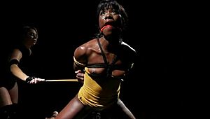 Ebony Sun Gets Ass Whipped in Wet and Wild BDSM