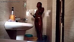 Shower fun with sweet kuzy 😘