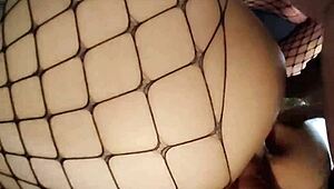 Latina Teen Bent Over in Hardcore Doggystyle with Anal Plug