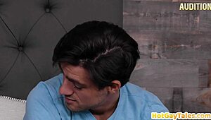 hairy tattooed stud drilled by athletic bareback bf