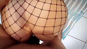 Latina Teen Bent Over in Hardcore Doggystyle with Anal Plug