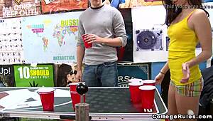 Strip Beer Pong Turns Into Wild College Fun
