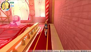 Hotglue hentai game ep 2 unfolds with futanari candy people dominating her tight ass in wild anal action.