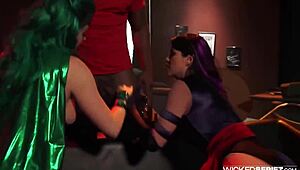 dana vespoli and chanel preston team up in avengers parody scene 4 😈💥