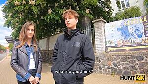 POV video of a young man selling his girlfriend to a rich man