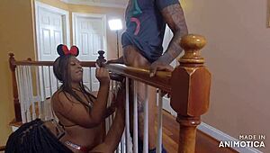 Ebony Threesome with Big Tits and Asses