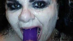 ms tl deepthroats dildo with gagging 😩