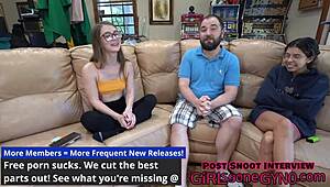 Shy Mira Monroe turns guinea pig for free exam. Doctor Tampa brings her to orgasm.