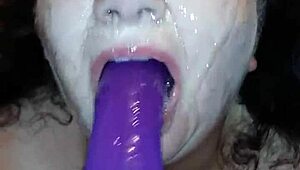 ms tl deepthroats dildo with gagging 😩