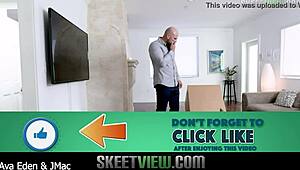 naughty cat ava eden got caught by jmac and now she's learning her lesson the hard way with that petite teen body getting dicked down in knee socks before a jizz facial