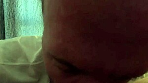 Does this mature white daddy lick the young mexican's pussy in pov?