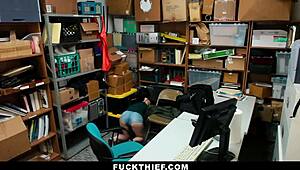 skinny teen bribed for a sneaky garage bang