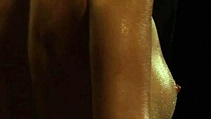 Those slave sisters are bathing while the mistress masturbates to orgasm with fingering.