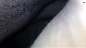 Close-up view of blonde squirting during sex
