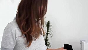 Agent Drills Teen Hard on Camera