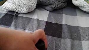 Hey, check out this teen debuting her new toy for masturbation 😏