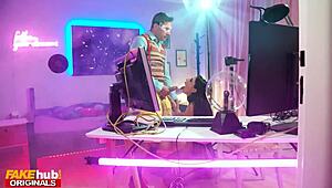 FAKEHUB'S digital young lady with NATURAL BEAUTY gets RENDERED for PHYSICAL LOVE in a parody style