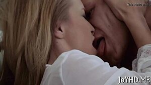 Teen sucks big cock and cums hard on it