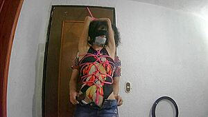 Bondage and spanking: A hot girl in a cosplay outfit gets dominated