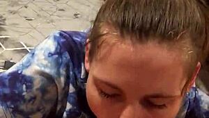 naughty deepthroat with sloppy gagging and choking