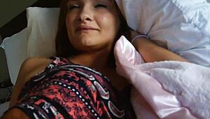 amateur teen brunette rides cock and sucks pov